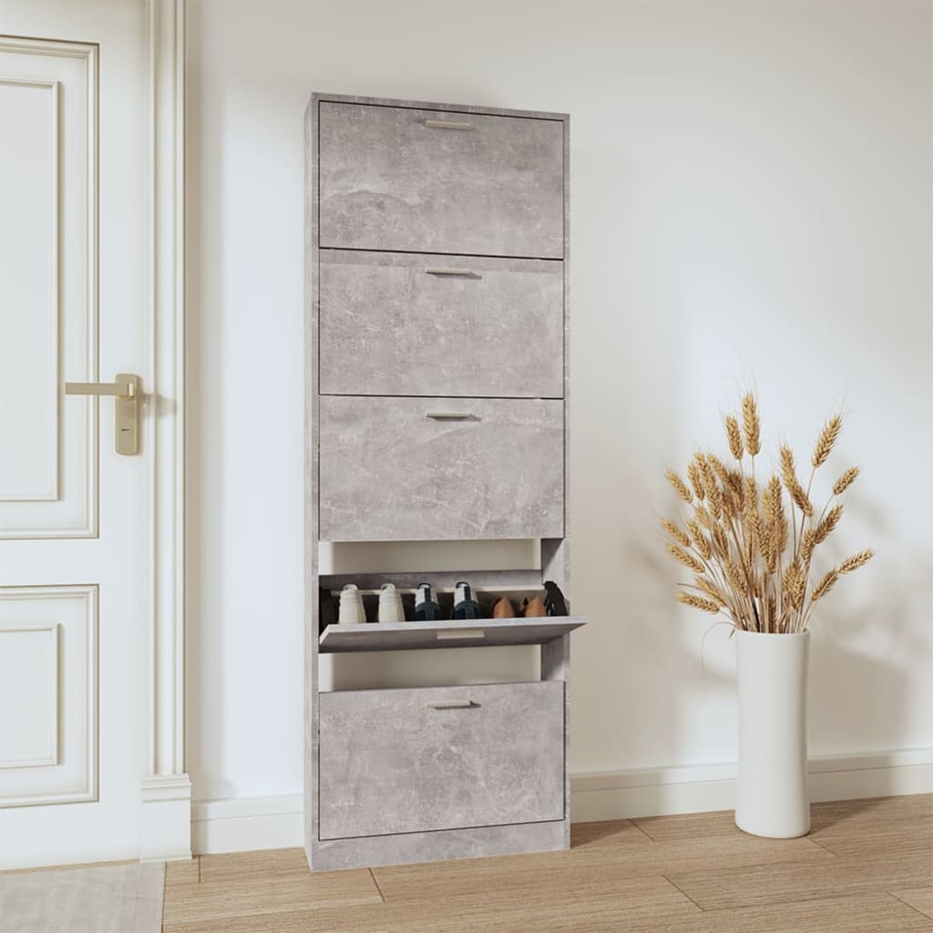 Scarpiera Nera 59X17X In Legno Multistrato
