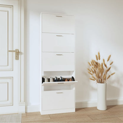 Scarpiera Nera 59X17X In Legno Multistrato