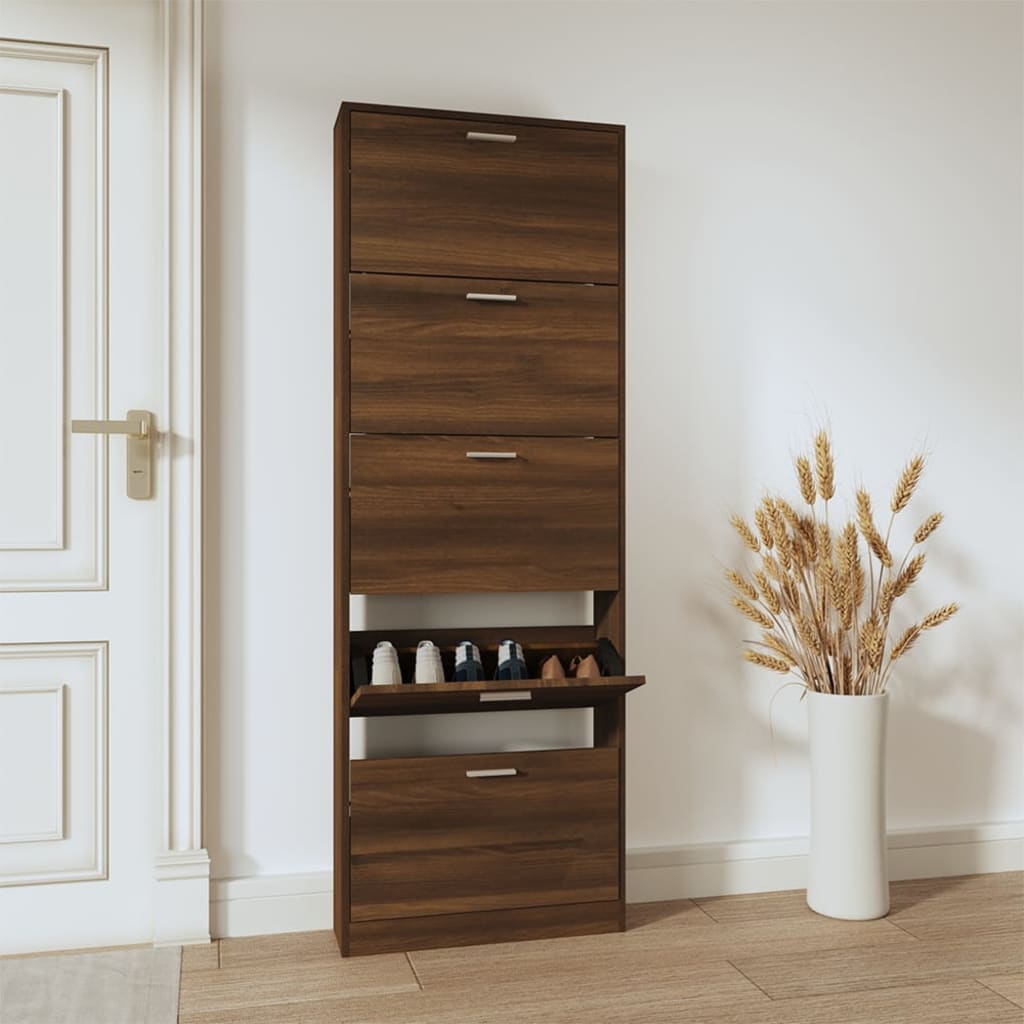 Scarpiera Nera 59X17X In Legno Multistrato
