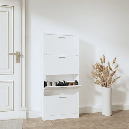 Scarpiera Nera 59X17X In Legno Multistrato