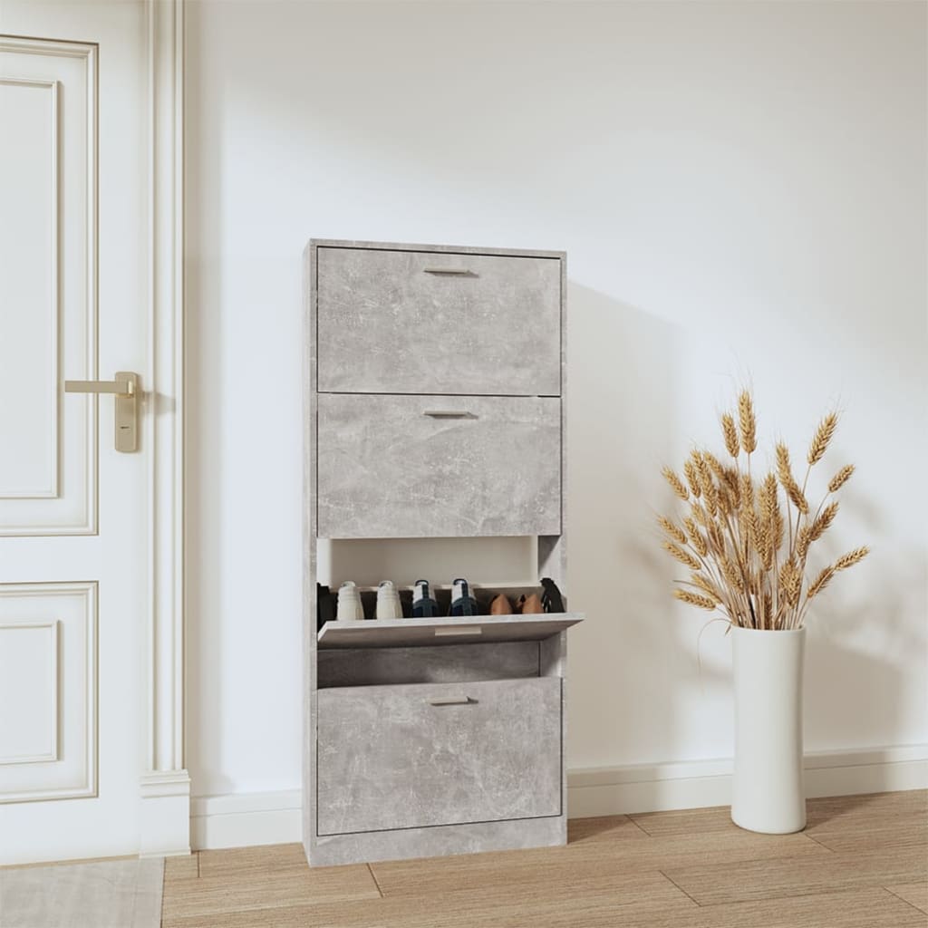 Scarpiera Nera 59X17X In Legno Multistrato