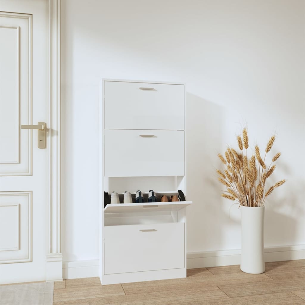 Scarpiera Nera 59X17X In Legno Multistrato