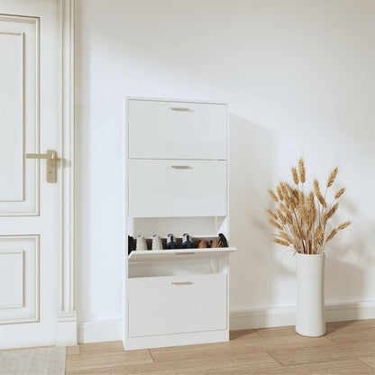 Scarpiera Nera 59X17X In Legno Multistrato