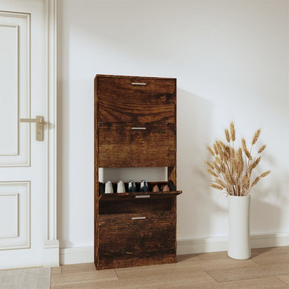 Scarpiera Nera 59X17X In Legno Multistrato