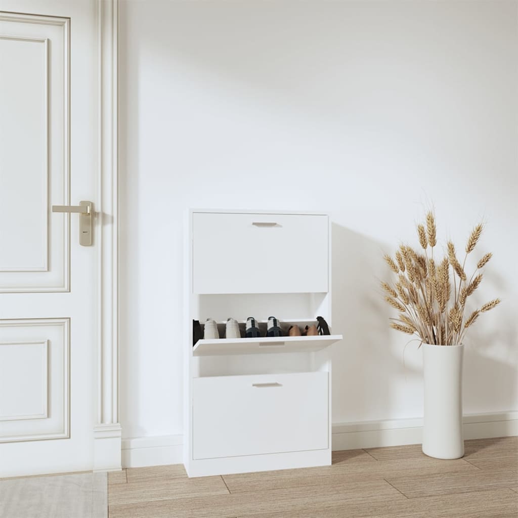 Scarpiera Nera 59X17X In Legno Multistrato