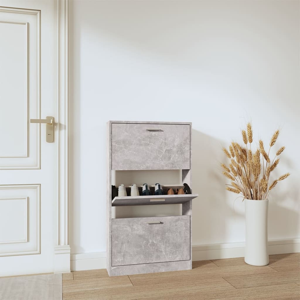 Scarpiera Nera 59X17X In Legno Multistrato