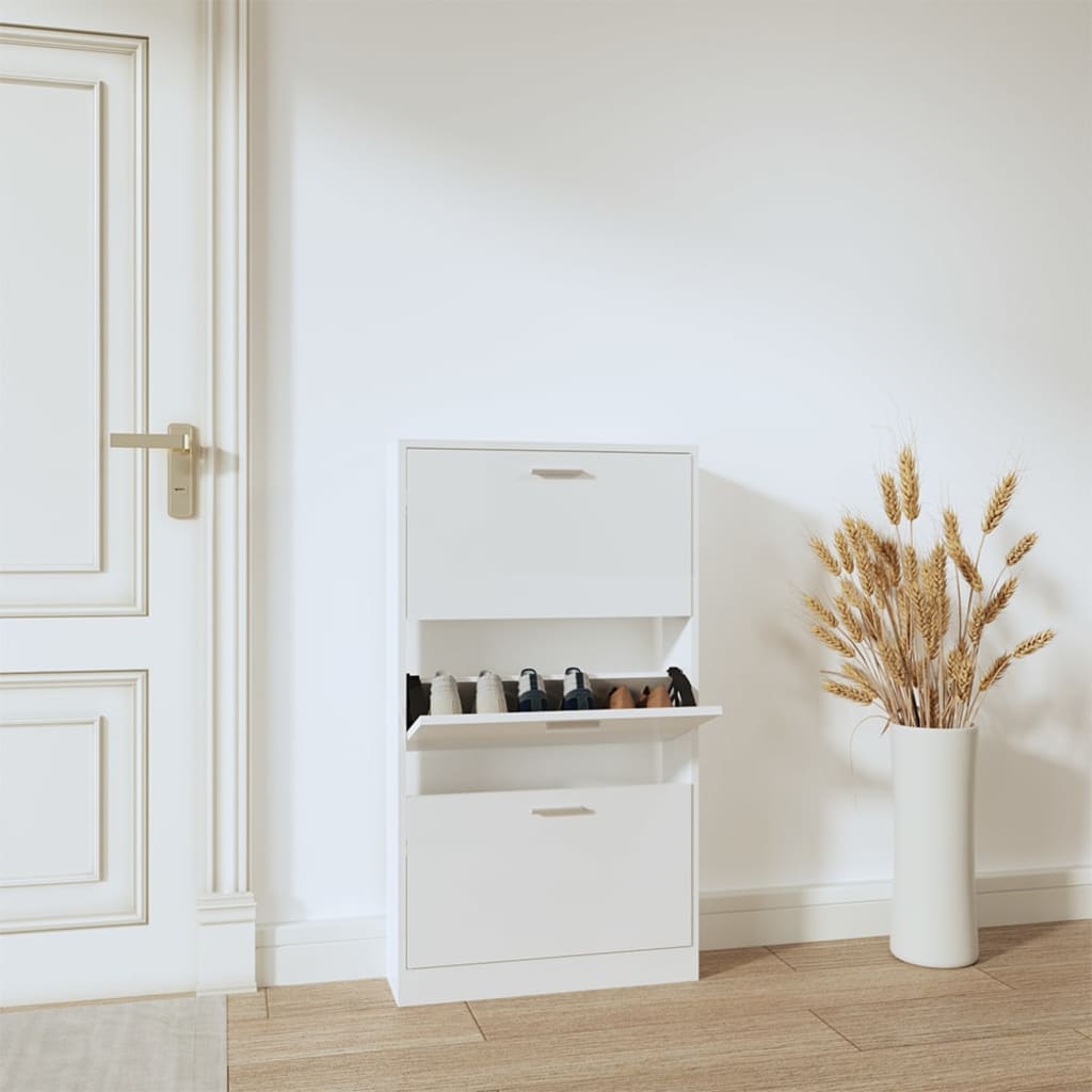 Scarpiera Nera 59X17X In Legno Multistrato