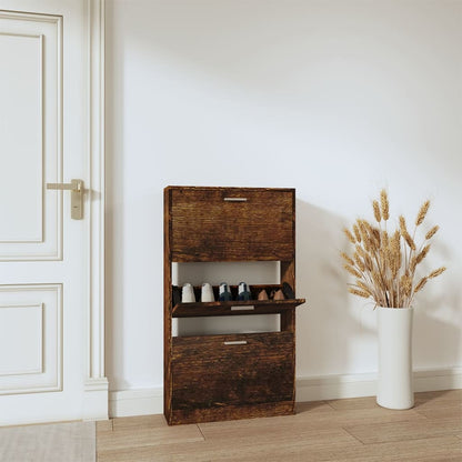 Scarpiera Nera 59X17X In Legno Multistrato