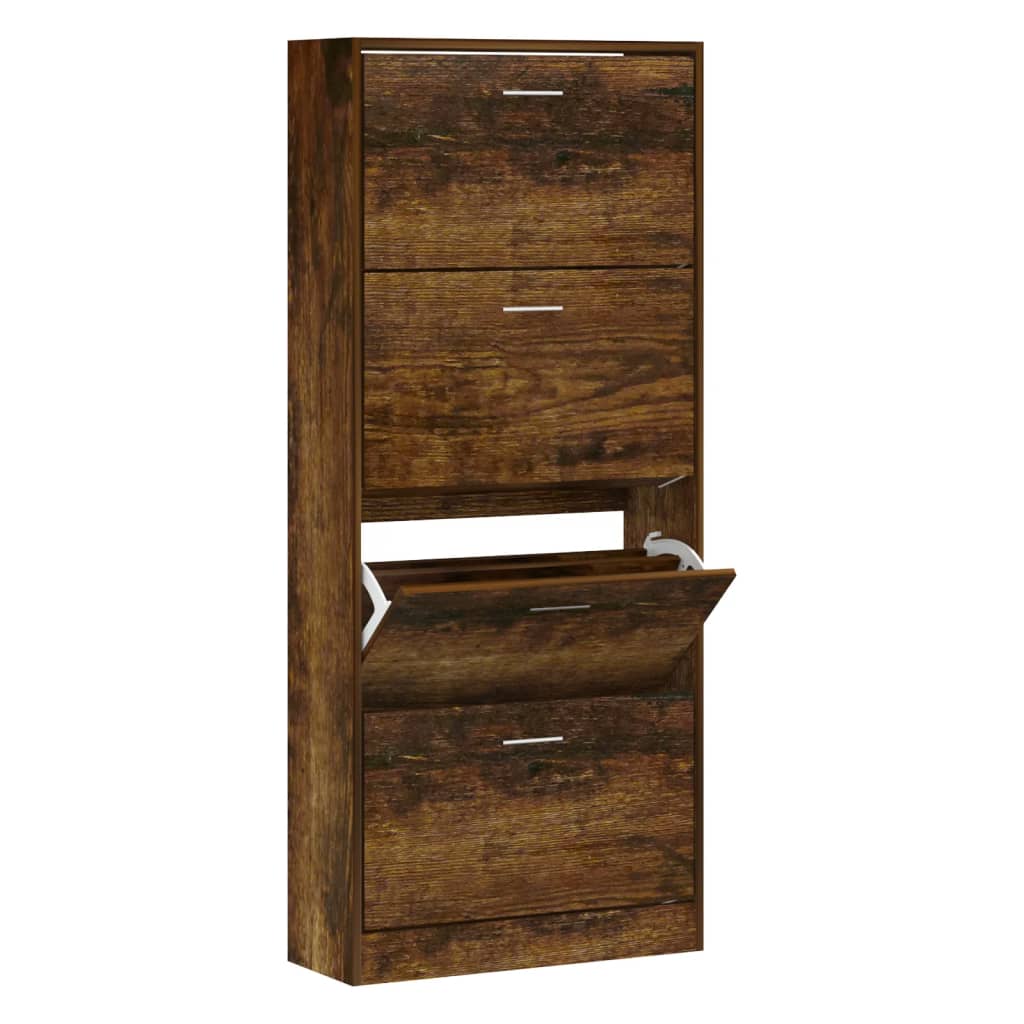 Scarpiera 63X24X In Legno Multistrato Rovere Fumo