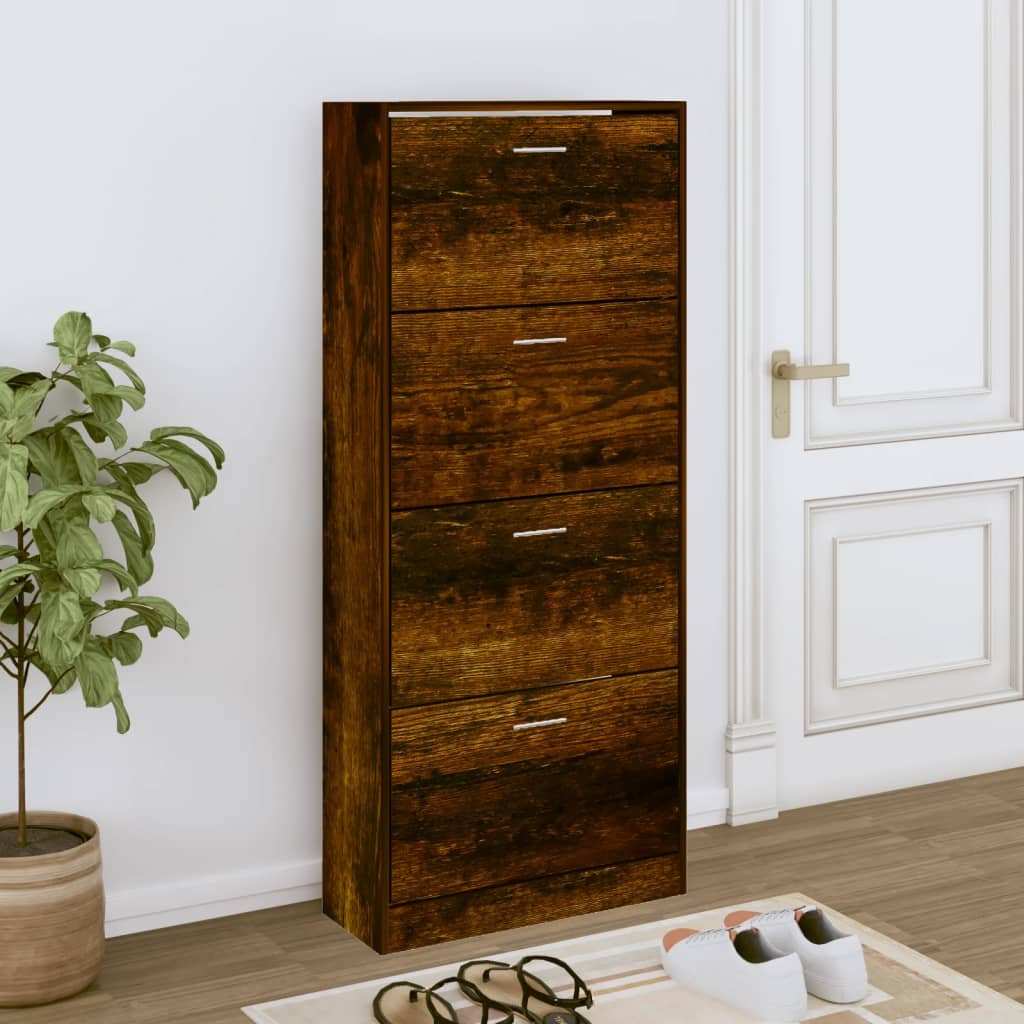 Scarpiera 63X24X In Legno Multistrato Rovere Fumo