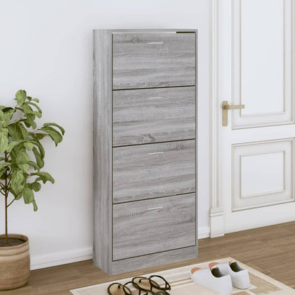 Scarpiera 63X24X In Legno Multistrato Grigio Sonoma