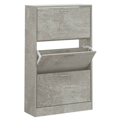 Scarpiera 63X24X In Legno Multistrato Grigio Cemento