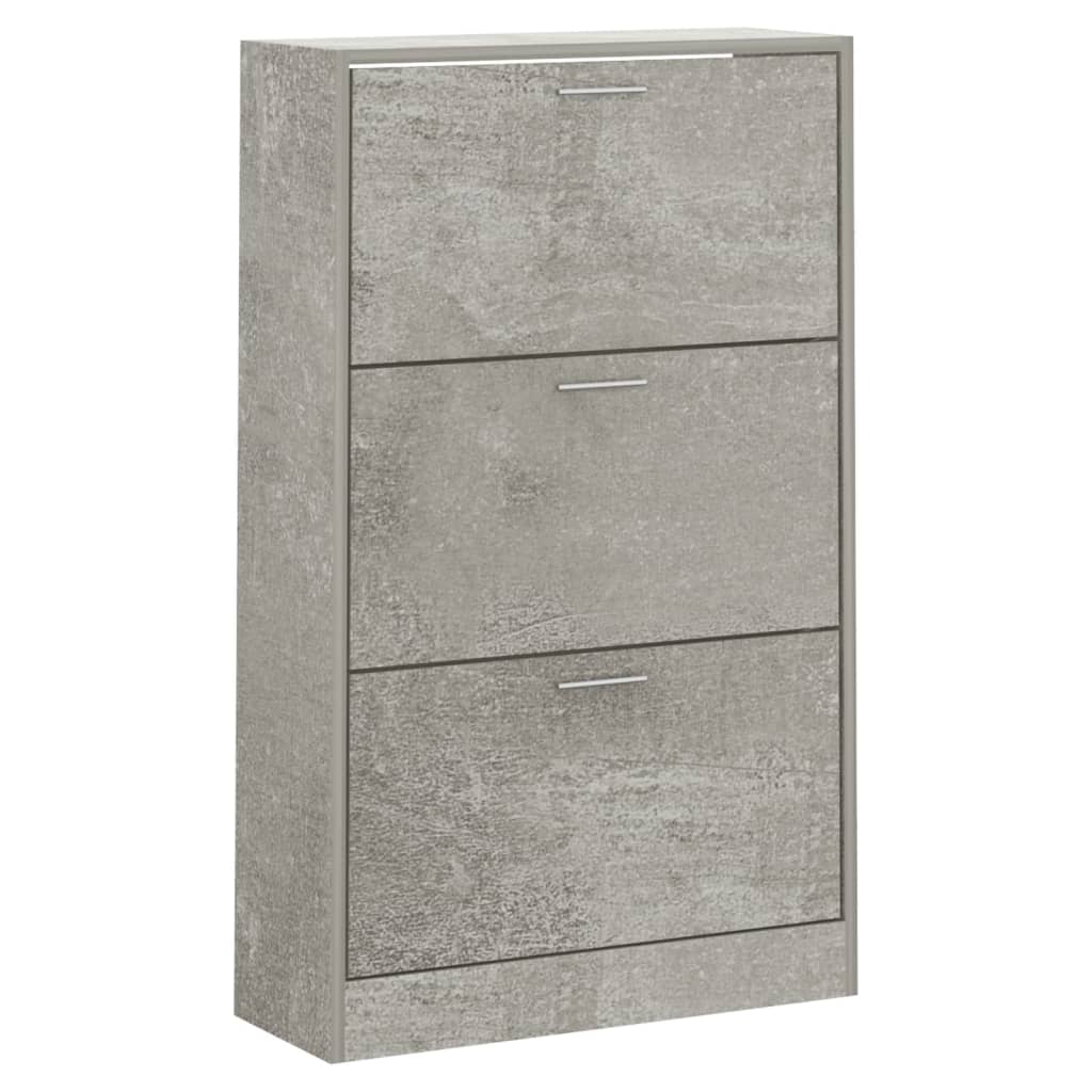 Scarpiera 63X24X In Legno Multistrato Grigio Cemento