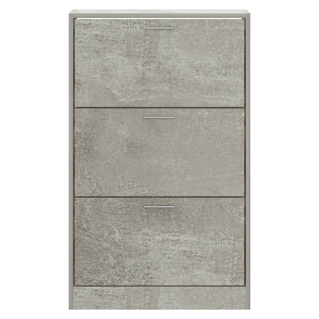Scarpiera 63X24X In Legno Multistrato Grigio Cemento