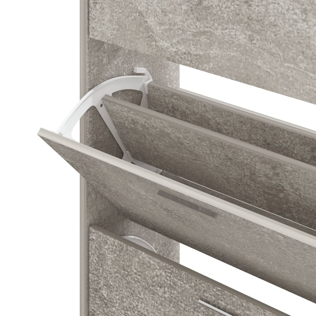 Scarpiera 63X24X In Legno Multistrato Grigio Cemento
