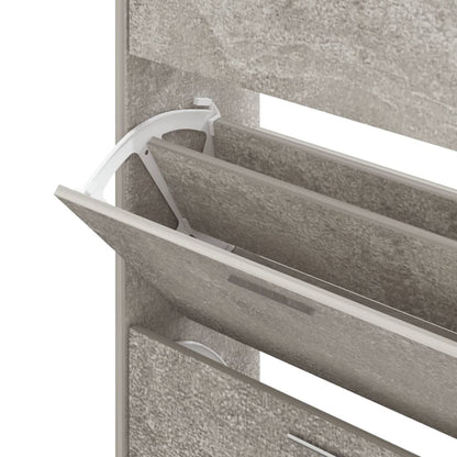 Scarpiera 63X24X In Legno Multistrato Grigio Cemento