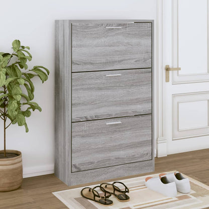 Scarpiera 63X24X In Legno Multistrato Grigio Sonoma