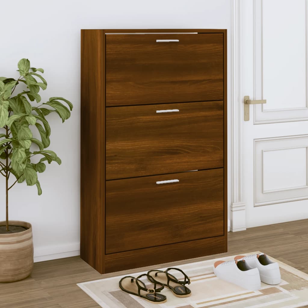 Scarpiera 63X24X In Legno Multistrato Rovere Marrone
