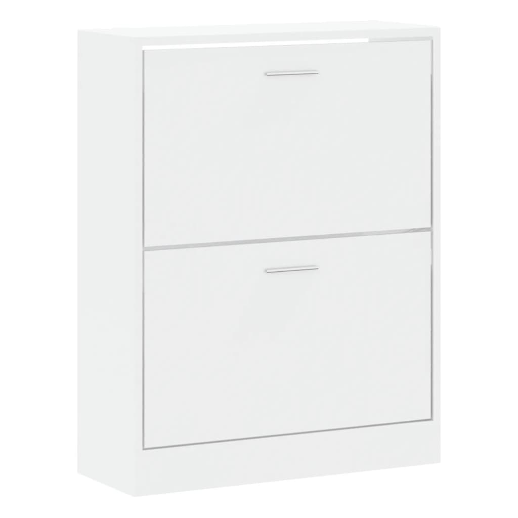 Scarpiera 63X24X In Legno Multistrato Bianco Lucido