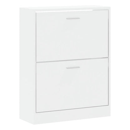 Scarpiera 63X24X In Legno Multistrato Bianco Lucido