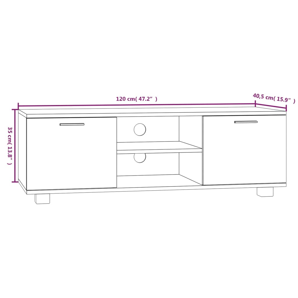 Mobile Tv 120X40,5X35 Cm In Legno Multistrato