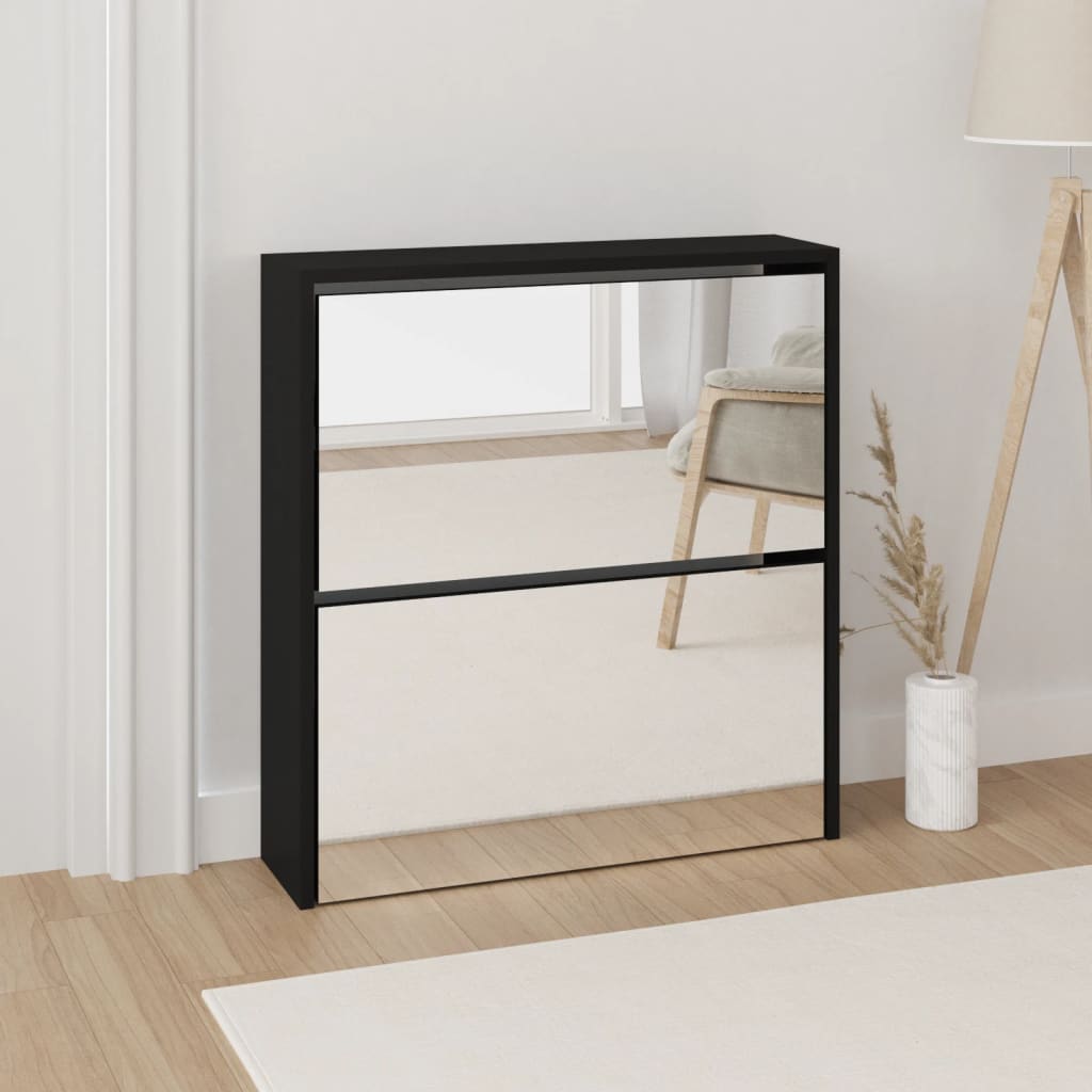 Scarpiera Con 3 Ripiani E Specchio 63X17X102,5 Cm