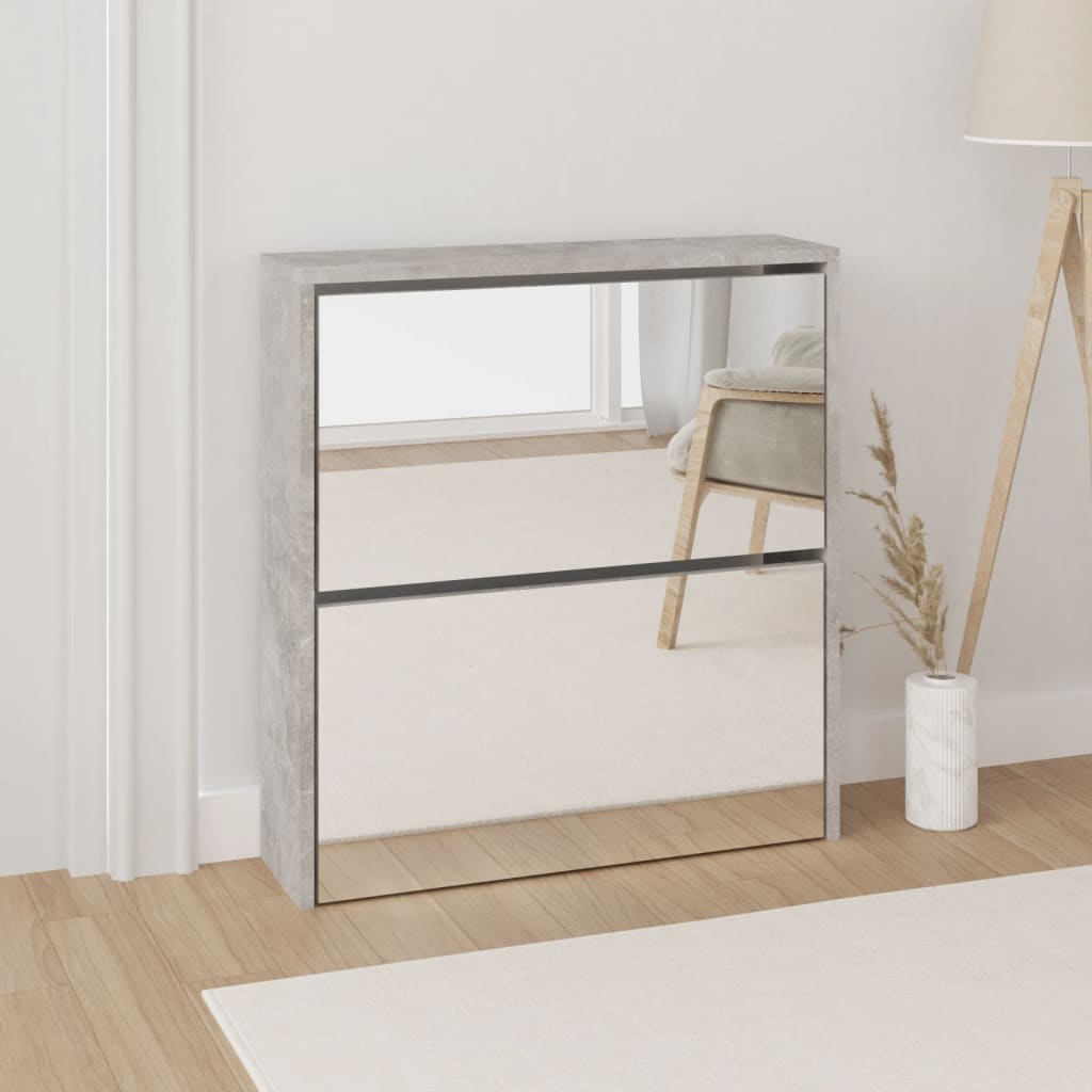 Scarpiera Con 3 Ripiani E Specchio 63X17X102,5 Cm