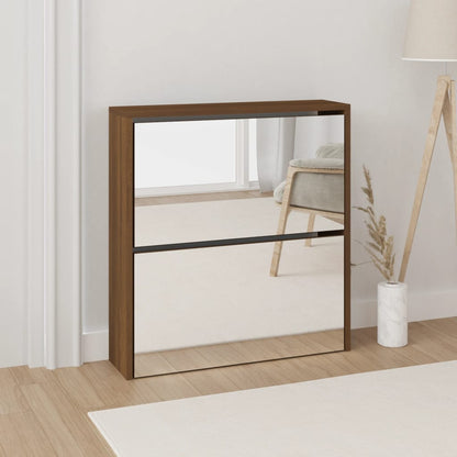 Scarpiera Con 3 Ripiani E Specchio 63X17X102,5 Cm