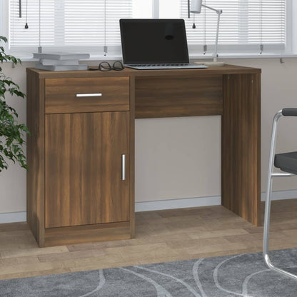 Scrivania Con Cassetto E Armadietto Bianca 100X40X73 Cm