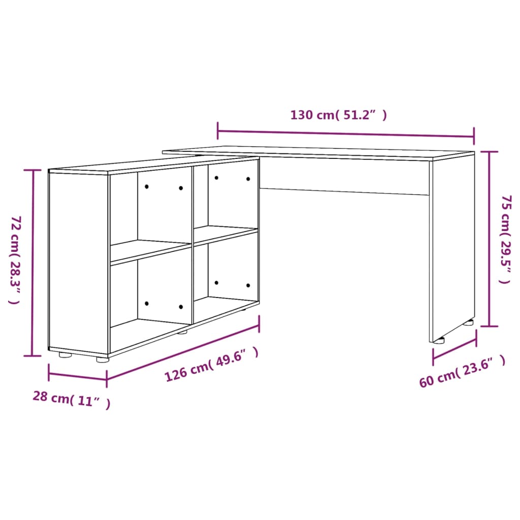 Scrivania Ad Angolo In Legno Multistrato