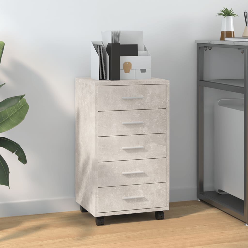 Cassettiera Con Ruote In Legno Multistrato