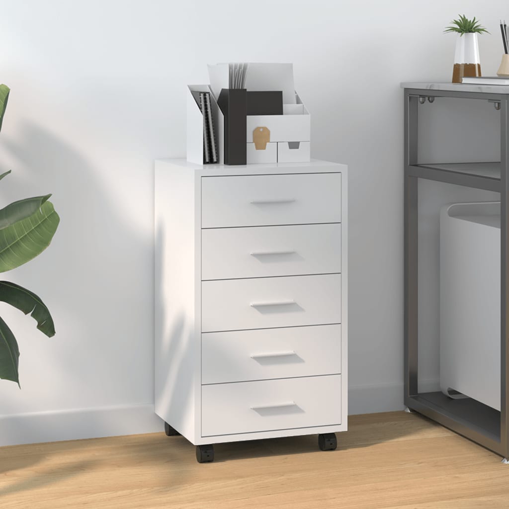 Cassettiera Con Ruote In Legno Multistrato