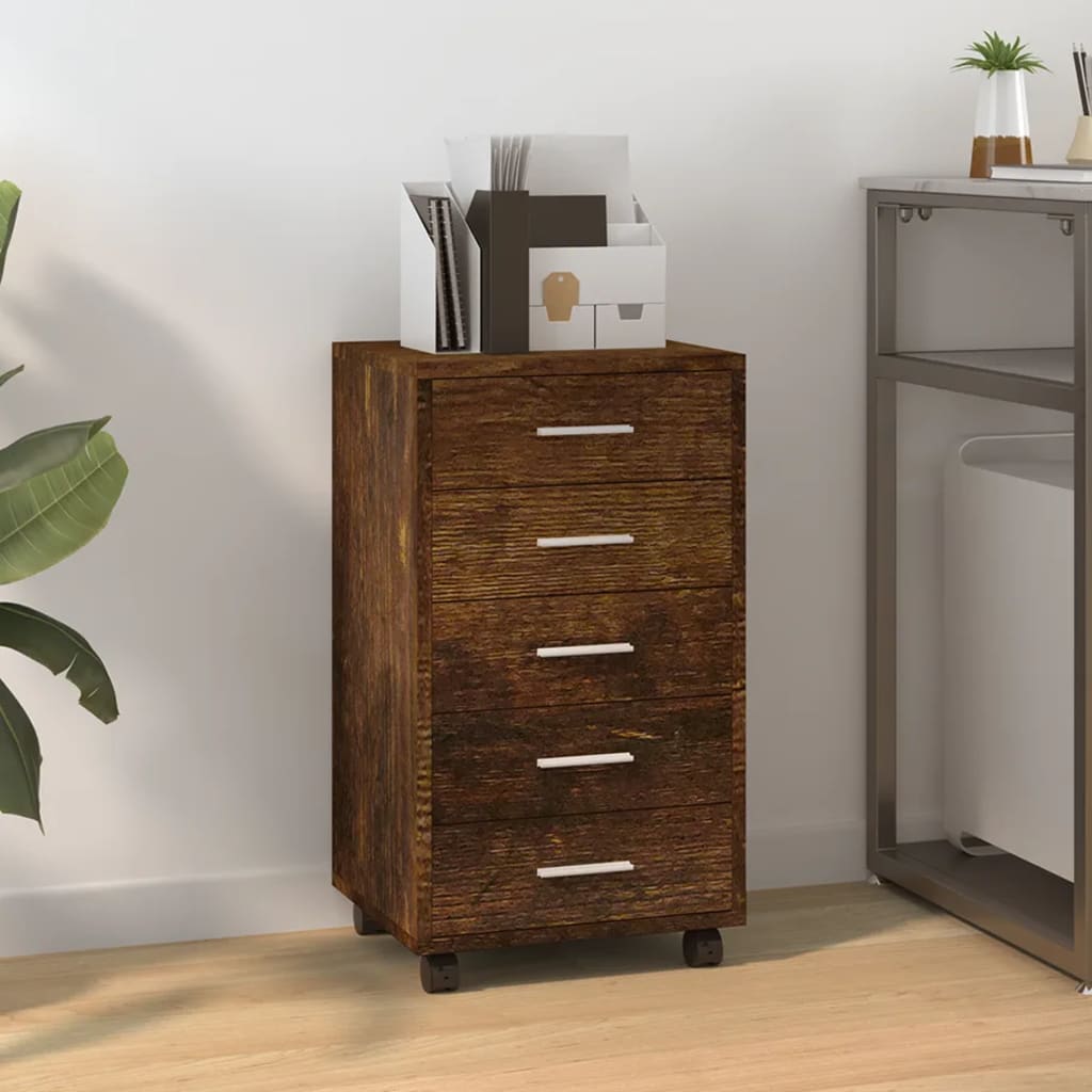 Cassettiera Con Ruote In Legno Multistrato