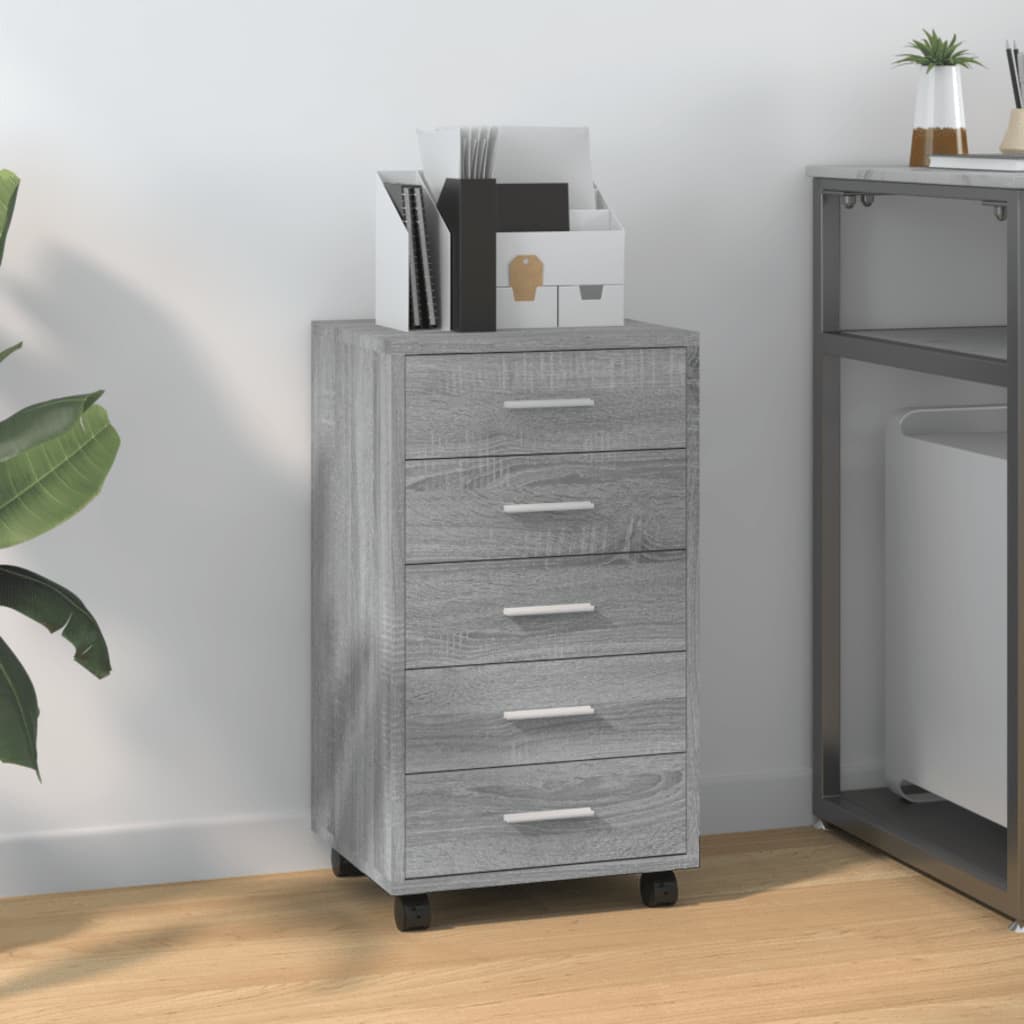 Cassettiera Con Ruote In Legno Multistrato