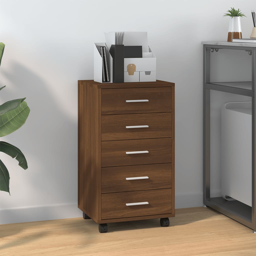 Cassettiera Con Ruote In Legno Multistrato