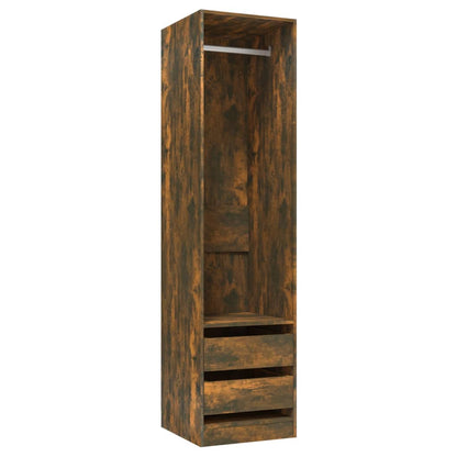Armadio Con Cassetti Legno Multistrato Rovere Fumo