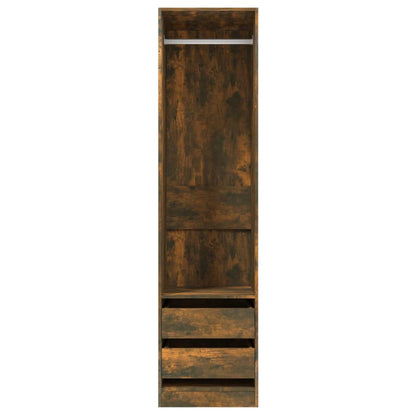 Armadio Con Cassetti Legno Multistrato Rovere Fumo