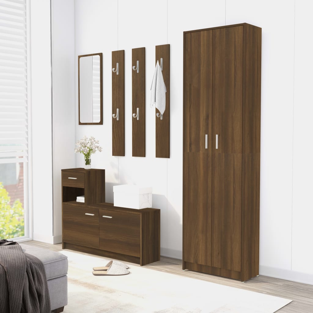 Armadio Corridoio 55X25X189 Cm Legno Multistrato
