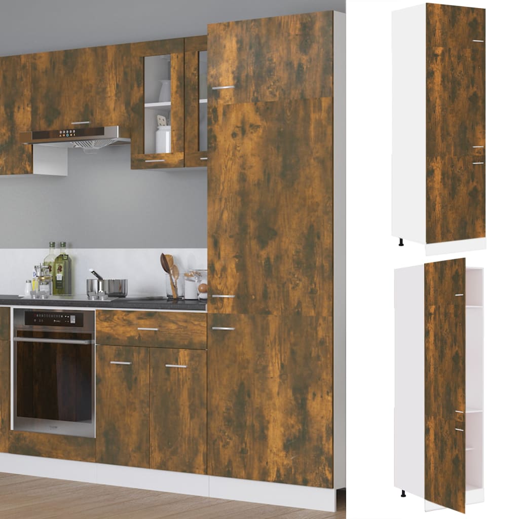 Mobile Da Forno Lyon 60X46X81,5 Cm Rovere Fumo