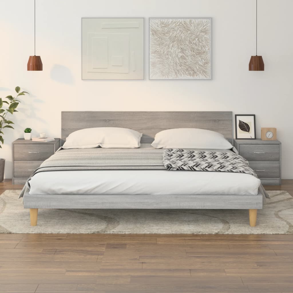 Comodini 2Pz 40X30X40 Cm In Legno Multistrato