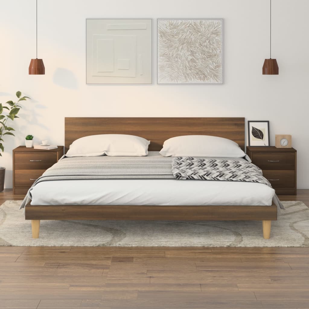 Comodini 2Pz 40X30X40 Cm In Legno Multistrato