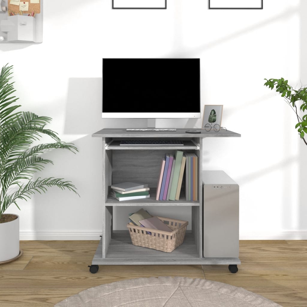 Scrivania Ad Angolo Bianca 80X50X75 Cm In Legno Multistrato