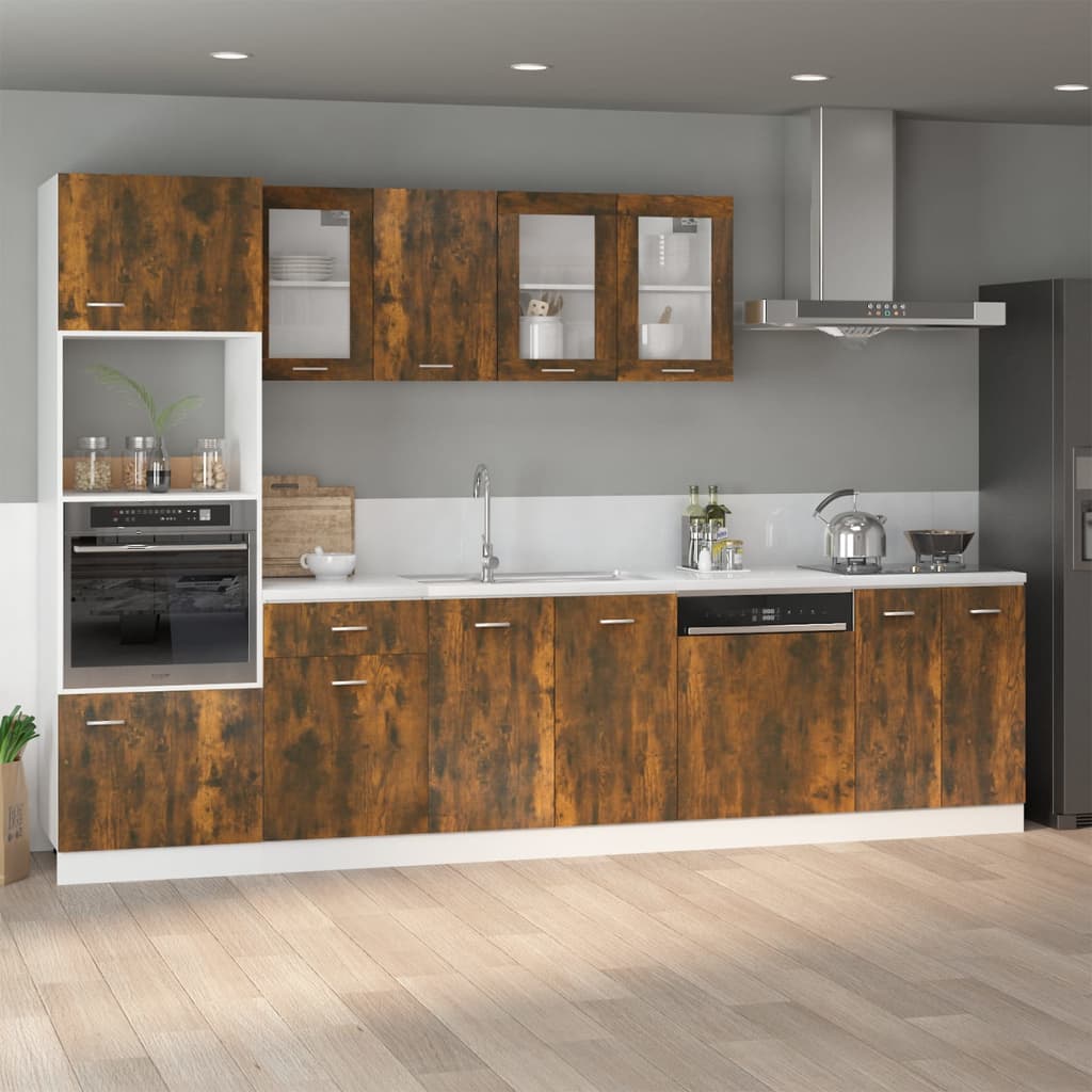 Mobile Da Forno Lyon 60X46X81,5 Cm Rovere Fumo