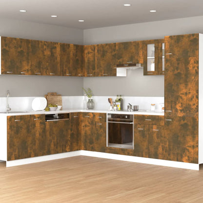 Mobile Da Forno Lyon 60X46X81,5 Cm Rovere Fumo