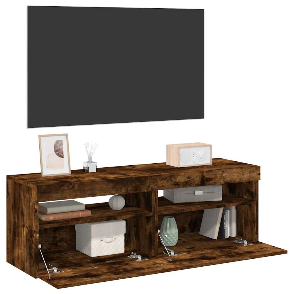 Mobili Porta Tv Con Luci Led 2 Pz 75X35X40 Cm