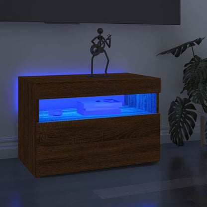 Mobili Porta Tv Con Luci Led 2 Pz 75X35X40 Cm