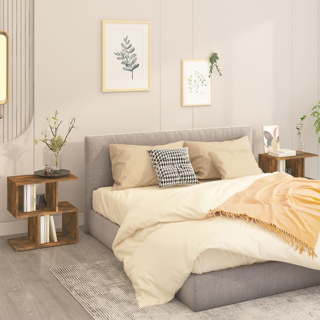 Comodini 2Pz 50X30X51,5 Cm Legno Multistrato