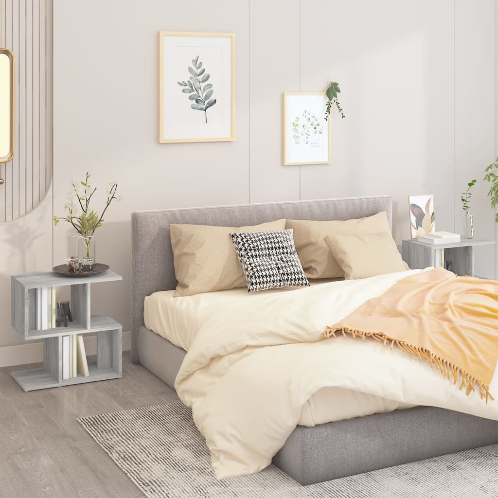 Comodini 2Pz 50X30X51,5 Cm Legno Multistrato