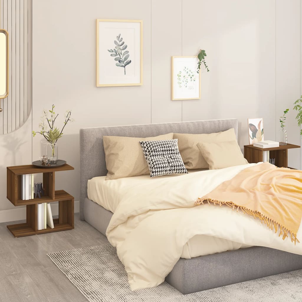 Comodini 2Pz 50X30X51,5 Cm Legno Multistrato