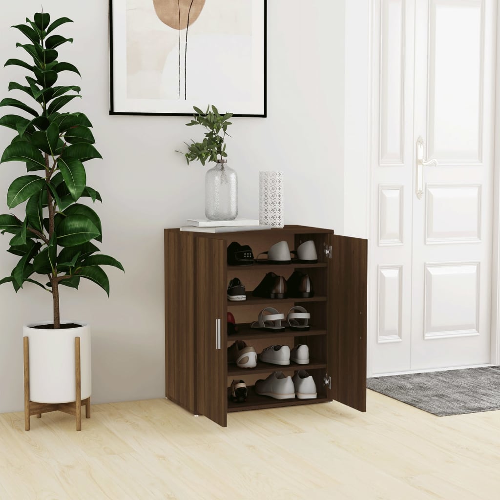 Scarpiera In Legno Multistrato Rovere Marrone